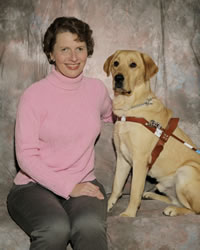Kathy Zimmer with Guiding Eyes Elias 