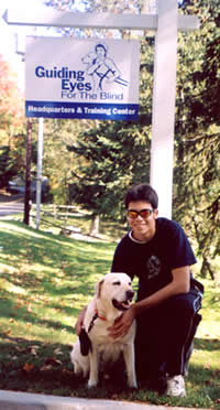 Max Vincent with Guiding Eyes Kato